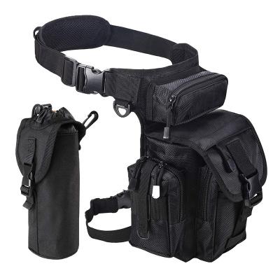 China OEM/ODM Motion Detection Factory Men's Tactical Metal Detecting Thigh Pack With Water Bottle Pouch Leg Bag for sale