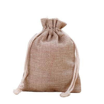 China Fashionable Drawstring Burlap Pouch Christmas Gift Jute Bag for sale