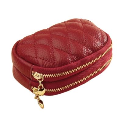 China High Quality Wholesale Custom Small Round Coin Sorter Purse Pouch Leather Bag For Women for sale