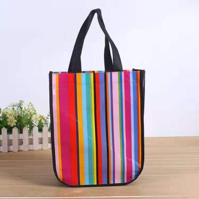 China Fashion non woven pp laminated reusable ecobag handle bag non woven shopping bag for sale