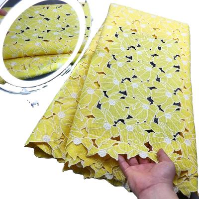 China Supoo Good Quality Cord/Guipure Ghana Lace Fabric Ghana Lace Fabric Water Soluble African Bridal Dress for sale