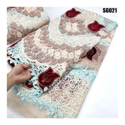 China Newest Sustainable African Tulle Lace With Embroidered Special Flowers And Stones Tulle Lace Fabric For Wedding Party for sale