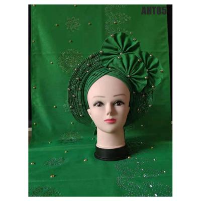 China 2020 Viable New Upcoming Aotogele With Matching Shoulder African Headties For Wedding for sale