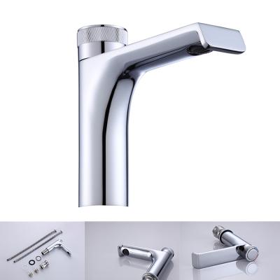 China Sense Faucets Single Handle Deck Mounted Brass Basin Faucet Brass Health Water Sink Bathroom Basin Faucet For Bathroom for sale