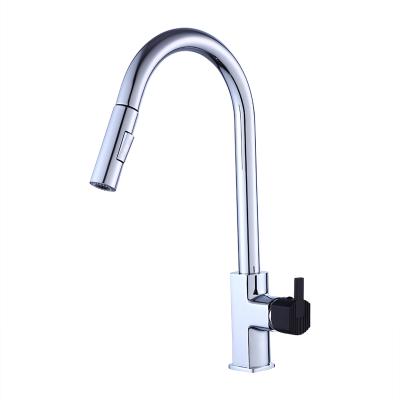 China Thermostatic Faucets Choose To Handle Hot And Cold Sink Faucet MEIYA Brand Kitchen Faucets 2-Mode Pull Down Sprayer for sale