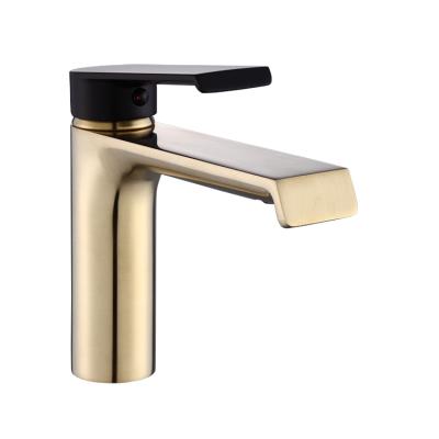 China Metered Faucets Single Handle Deck Mounted Square Design Cold Water Basin Faucet Bathroom Faucet for sale