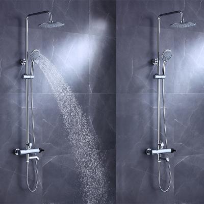 China With Sliding Bar For Shower Single Handle Wall Mount Brass Chrome Plated Shower Curtain Set Baby Shower Party Decoration Set for sale