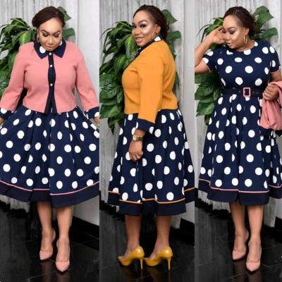 China Sustainable New Style African Turkey Women Plus Size Office Wear Two Piece Suits And Dress Suits for sale