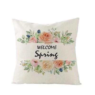 China Anti-static the most popular beautiful spring flower pillow case custom four seasons rest cover for sale