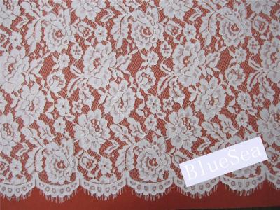 China Eyelash Cord Lace Fabric  for Wedding Dress for sale