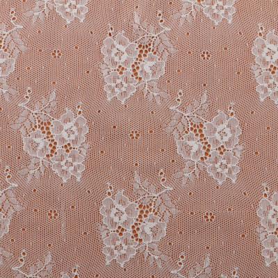 China Garment Accessories Diy  Stretch  French Lace Fabric  Ivory Color for sale