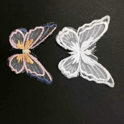 China Garment Accessories  Butterfly Embroidery Applique with Different Color for sale