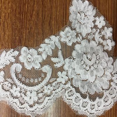 China Jacquard Lace border for Wedding dress  Cord lace edge in Ivory Color for sale