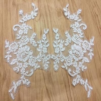 China Ivory Venise Cord Lace Applique for Bridal Gown Wedding Dress decoration for sale