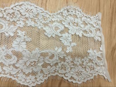 China Jacquard Lace border for Wedding dress  Cord lace edge in Ivory Color for sale