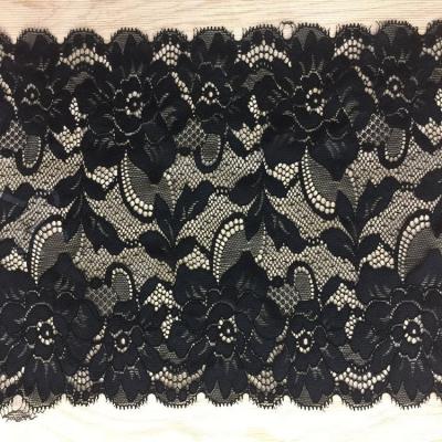 China 18cm  2017  New Fashion  Lace Border Strench  Lace Edge in Black/Ivory  color for sale