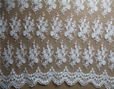 China Diamond Mesh based Crown Style Embroidery Lace Fabric Crown for Women's Clothes for sale