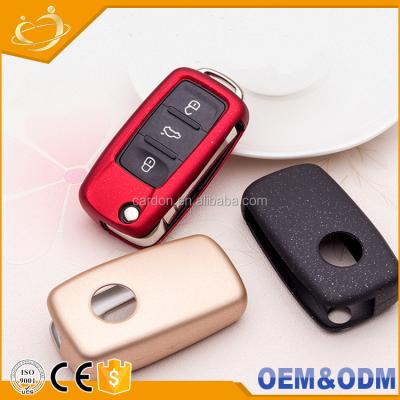 China Replace Car Key Case Factory Wholesale Dull Polish TPU Colorful Key Soft Smart FOB Holder FOB For VW Jetta mk4 mk5 Tiguan Passat Golf Polo for sale