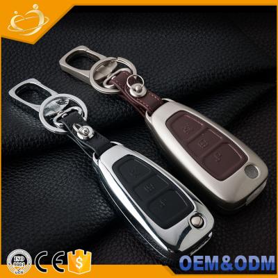 China Replace Car Key Case 2 Colors Zinc Metal Materials Car Key Accessories Protective Key Cover For Ford Fiesta for sale