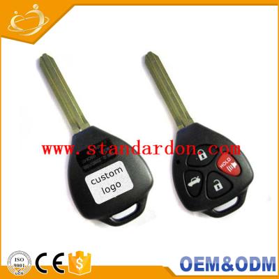 China For ABS Auto Custom Car Black Logo 3 Button Car Remote Control Auto Key For Toyota for sale