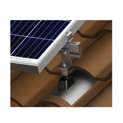 China Waterproof Alloy Solar Panel Bracket Roof Used Solar Panel Roof Bracket Wood Beam Tile Roof Home Solar Mount for sale