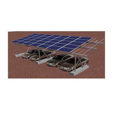 China Aluminum Alloy Frame Carport Solar Rack System Solar Waterproof Canopy Parking Lots Parking Structure Solar Parking Lot for sale