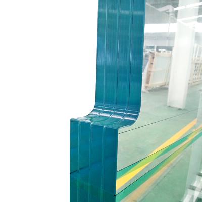 China High Strength Large Size Curved Double Laminated Glass Price Per Square Meter for sale