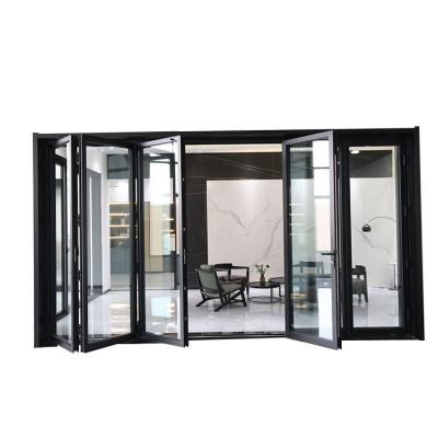 China Modern good quality european style entry door aluminum folding door for restaurant sliding folding doors for sale