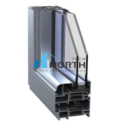 China Folding Screen Double Glazed Glass Aluminum Thermal Break -Swing Casement Window for sale