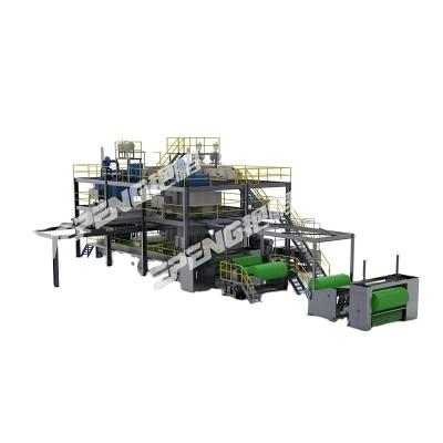 China Building material stores Yanpeng SMS hot sale pp automatic spunbond nonwoven fabric machine for 14 years nonwoven production line en venta