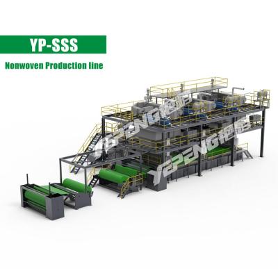 China YP-SSS High Quality Nonwoven Fabric Making Machine Manufacturer 28-30T/Day en venta