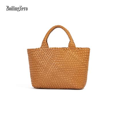 China Other Retro Women Handbag Fashion PU Woven Leather Lady Bag for sale