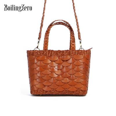 China Other Ladies Cross - Body Bags Preppy Genuine Leather Female Hand Craft Luxury Calf Hide Bags OEM for sale