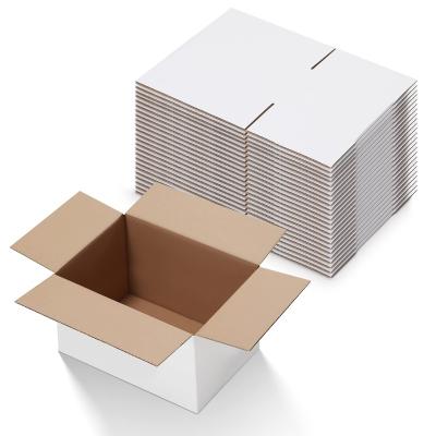 China Recyclable Standard Plain White Cardboard E Pipe Corrugated Paper Packaging Box For Hardware for sale