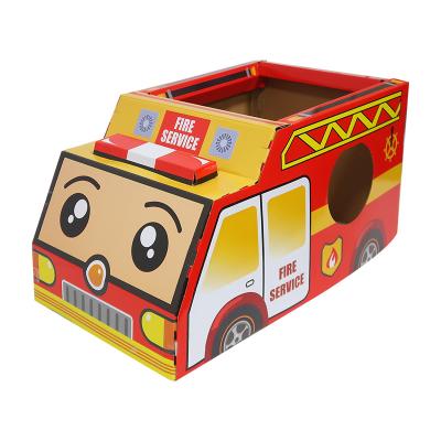 China Recyclable Christmas Gift Children Wearing Cardboard Toys Wearable Cardboard Costume Box Performance Clothes Vehicle Cardboard Cosplay Costume Box for sale