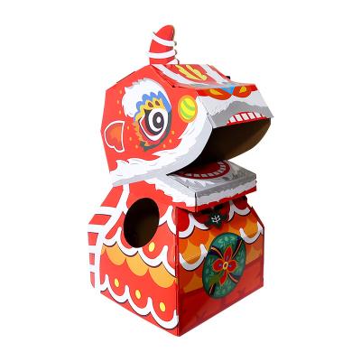 China DIY Lion Dances Custom Corrugated Cardboard Toys Maker Recyclable Shipping Paper Boxes for sale