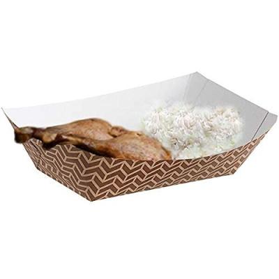 China Recycled Materials Food Disposable Paper Tray For Carnivals Fairs Festivals And Picnics Catch Nachos Fry Corn Dogs Cardboard Hot Tray for sale