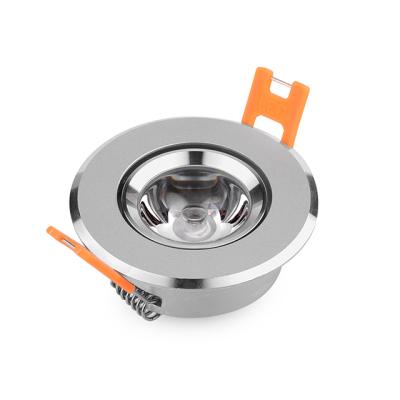 China Embeded 3W Tile LED Ceiling Lamp Mini Ceiling Light For Living Aperture 50mm Bull's Eye Silver Room for sale