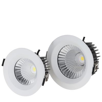 China Good Quality Embeded 220V 230V 15W 18 30W 45W Trimless IP65 Fully Recessed LED COB Ceiling Downlight Diecast Light for sale