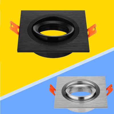 China Ceiling Light Trims 2020 New GU10 MR16 Black Square LED Light Frame Trims For Ceiling Light Fixture for sale