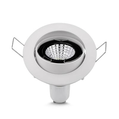 China Embeded White Housing Round Shape Recessed Installation Led Ceiling Light Trimless Led Downlight Housing for sale