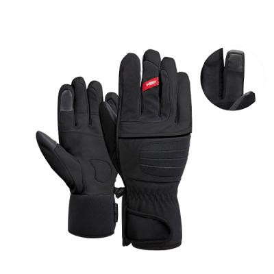 China Custom Waterproof Thermal Winter Ski Gloves Adjustable Wrist Touch Screen Men Women Men for sale