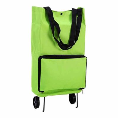 China Folding Tending Hot Products Cheap Portable Promotional PP Woven Trolley Bag for sale