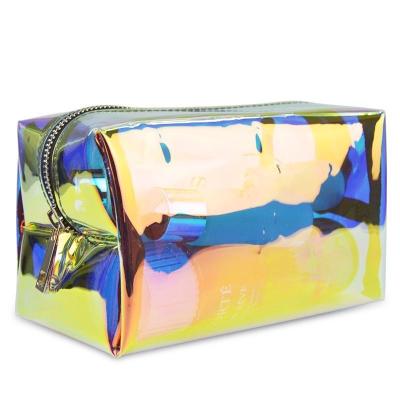 China Recycle; fashion styling; Fashion Customized Soft TPU Recyclable Waterproof Transparent Laser Makeup Cosmetic Bag for sale