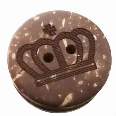 China Sustainable Laser Engraved Decorative Wooden Buttons For Garment / Apparel for sale