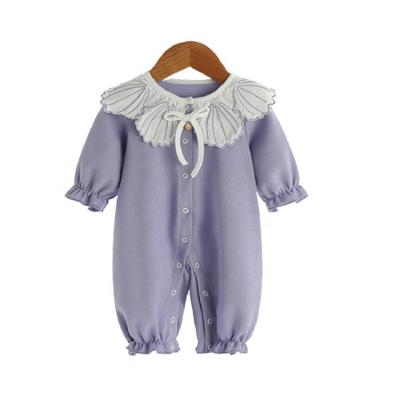 China Breathble Cotton Baby Clothes Baby Overalls Rompers Set Bubble Spring And Autumn Cozy Organic Two Piece Rompers for sale