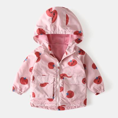 China 2021 Custom Cute Windproof Fashion OEM Fleece Liner Hoodie Padded Baby Windproof Jacket For Kids for sale