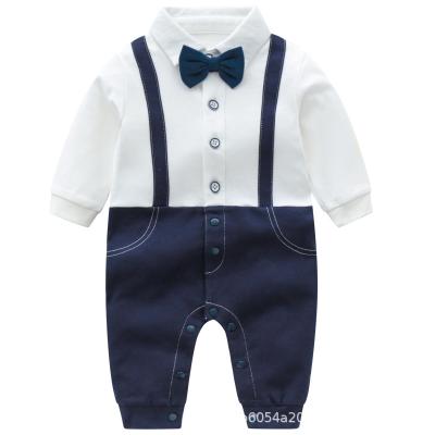 China Breathble comfortable 2021 one hundred organic rompers winter, baby boy rompers days gentleman cotton baby clothes for sale