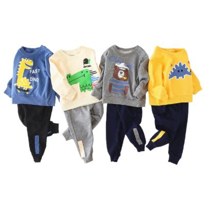 China Casual Cartoon Sweater Kids Boys Clothing Two Piece Drop for sale