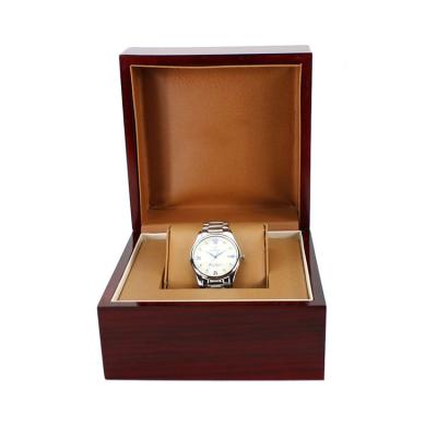 China Handmade Custom Logo Modern Luxury Single Paper Cardboard Wristwatch Box Packaging For Gift Handmade Glossy Wooden High for sale